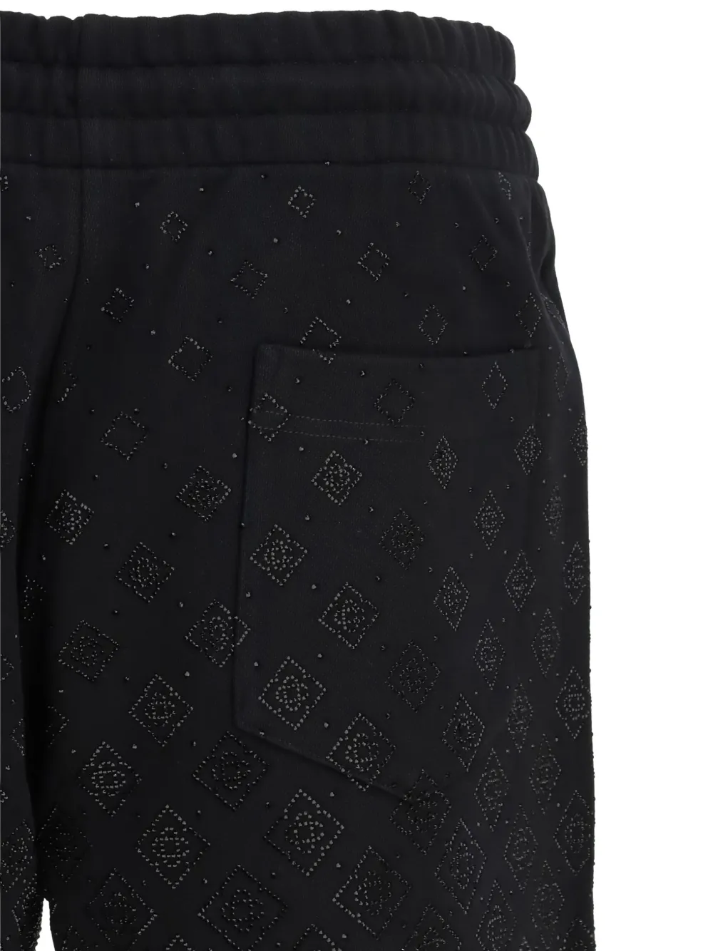 Casablanca Shorts met kristallen monogram Zwart
