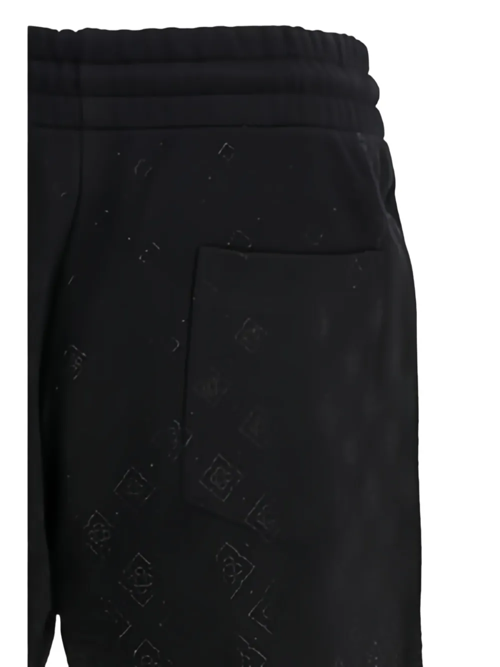 Casablanca Shorts met kristallen monogram Zwart