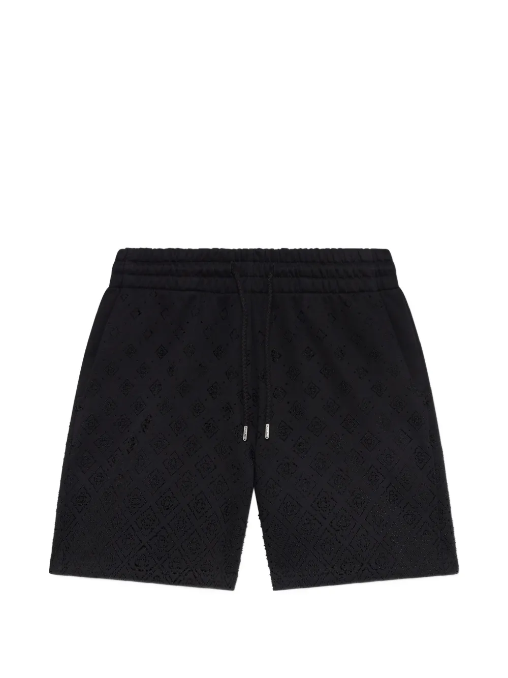 Casablanca crystal monogram shorts - Nero