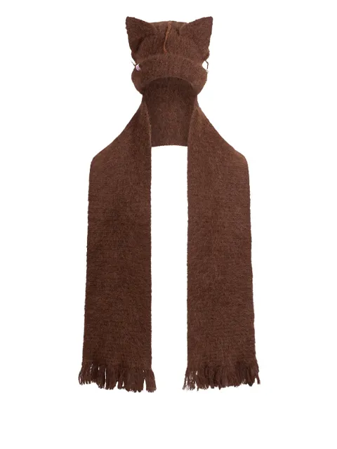 Charles Jeffrey Loverboy cat-ear fringed beanie scarf