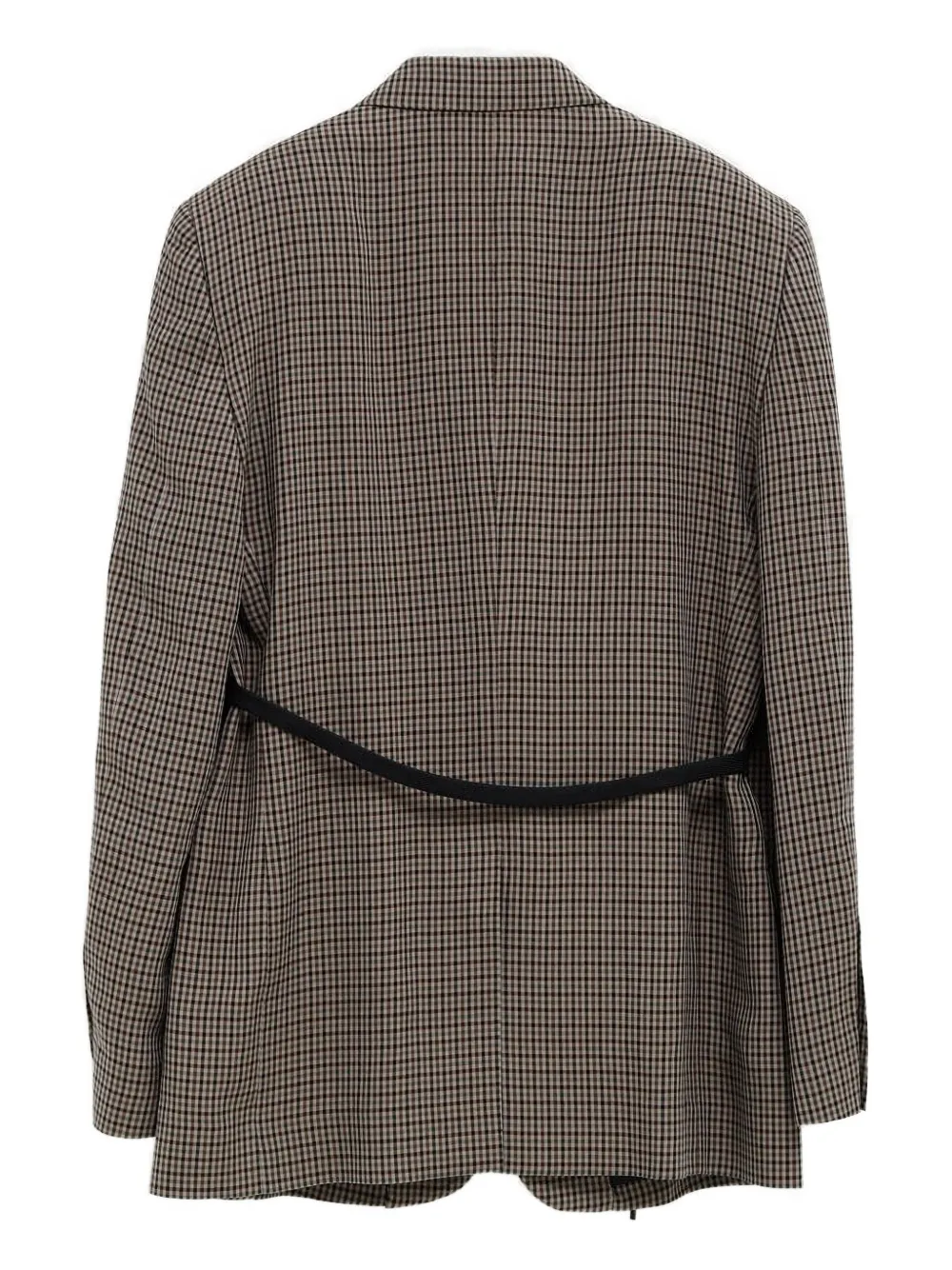  Balenciaga Checked Tie Blazer - Neutrals 