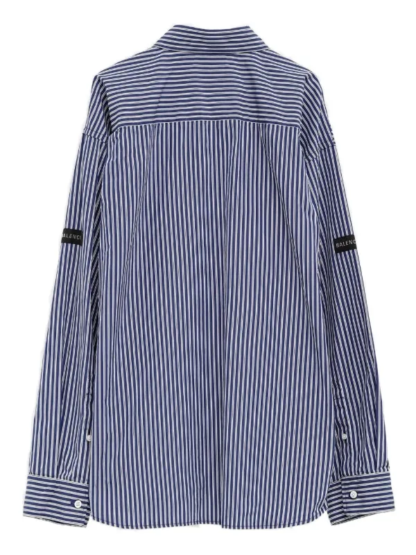 Balenciaga ストライプ シャツ | ブルー | FARFETCH JP