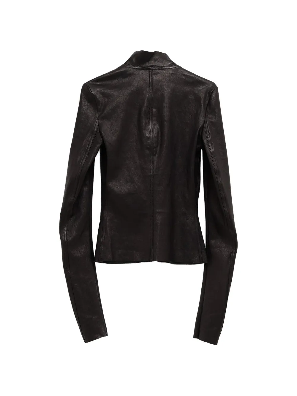  Rick Owens Zip-up Leather Jacket - Black 