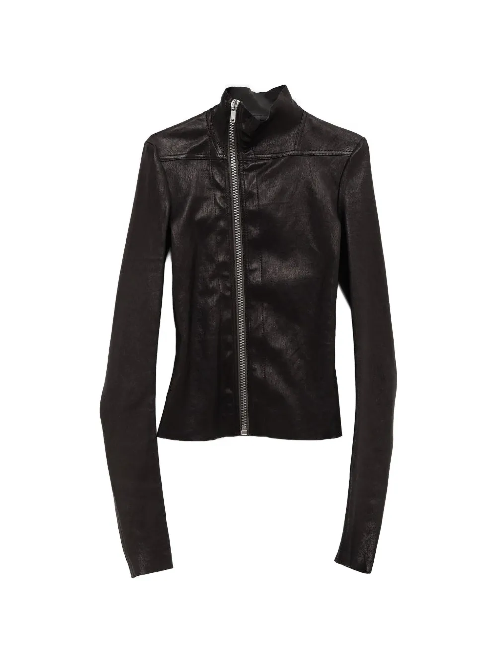 Rick Owens zip-up leather jacket - Nero