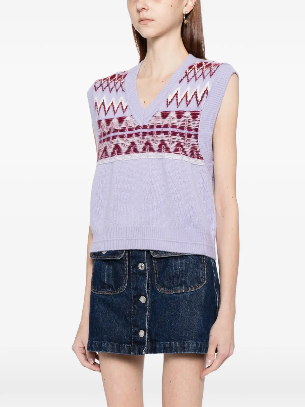  Cuddleup Cashmere Vest - Purple 