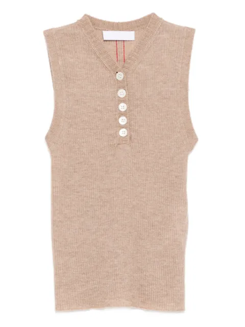 CUDDLEUP cashmere buttoned vest