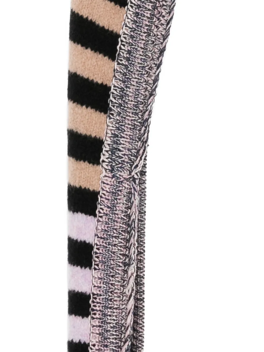 YANYAN KNITS striped scarf - Beige