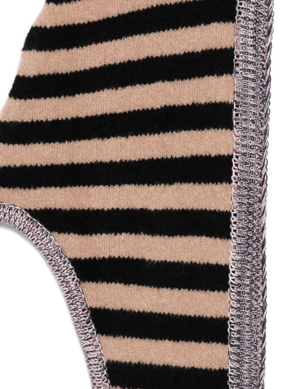  Yanyan Knits Striped Scarf - Neutrals 