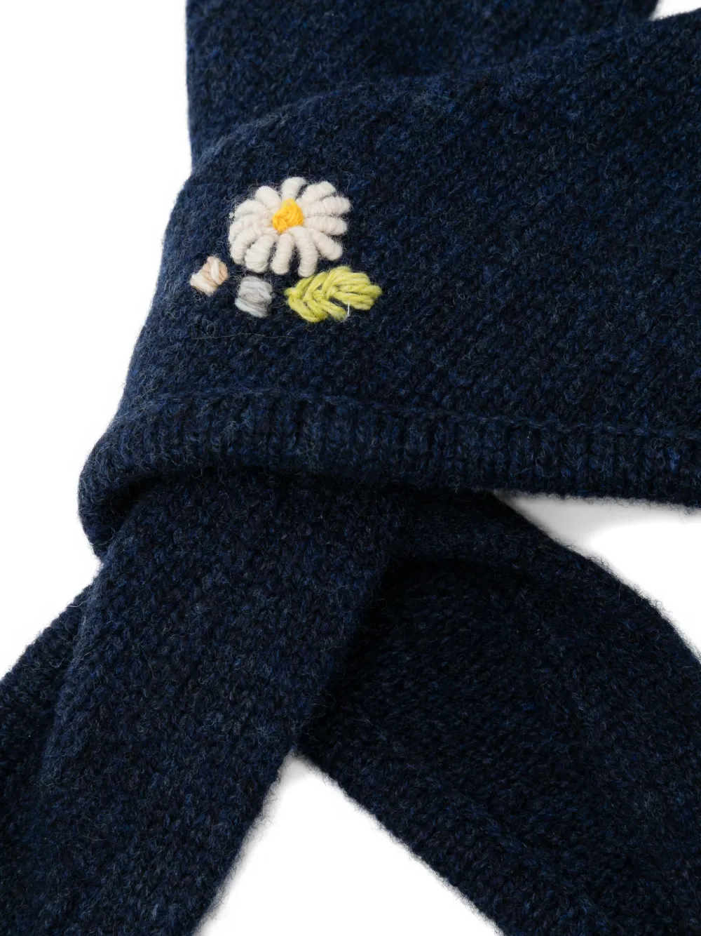  Yanyan Knits Daisy-embroidered Hat - Blue 