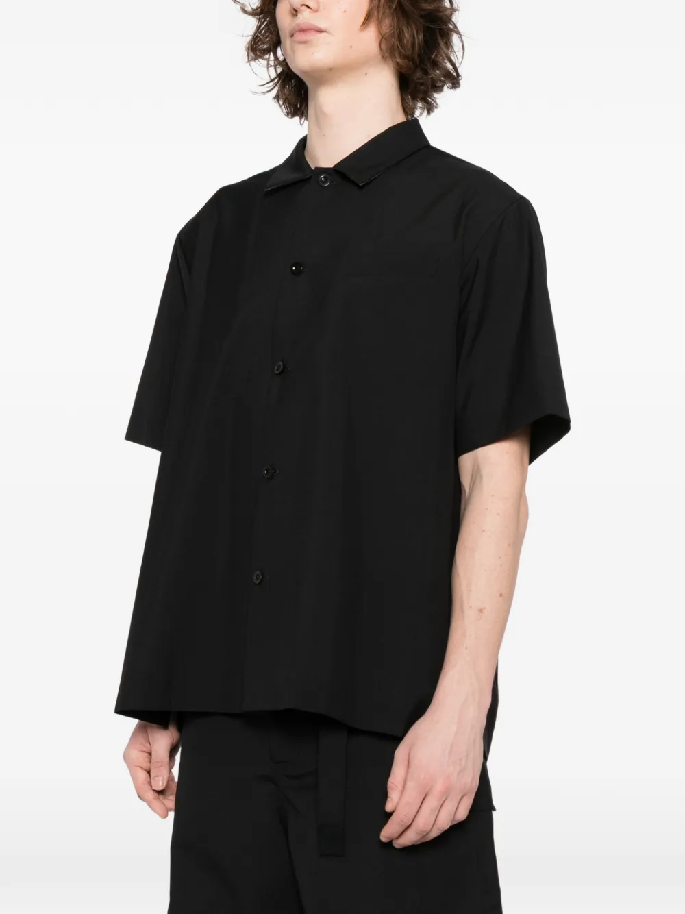 sacai Overhemd met korte mouwen Zwart