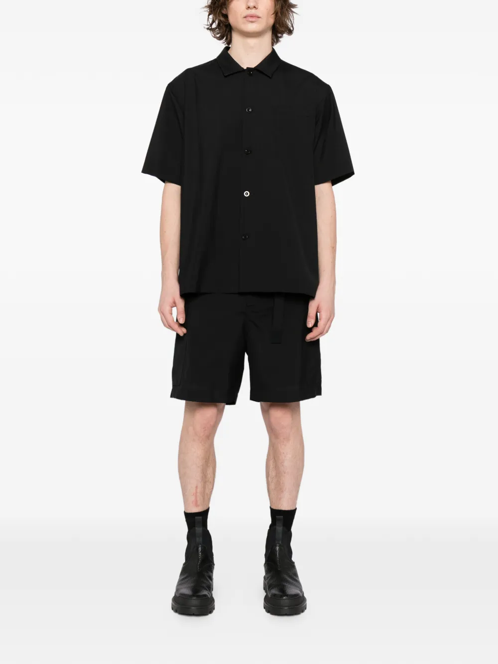Sacai short-sleeves shirt - Zwart