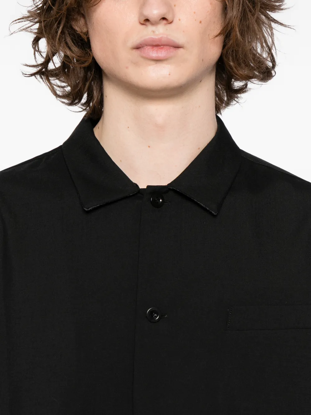 sacai Overhemd met korte mouwen Zwart