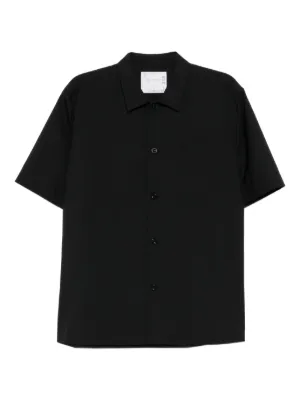 Sacai zip-pocket Taffeta Shirt | Blue | FARFETCH