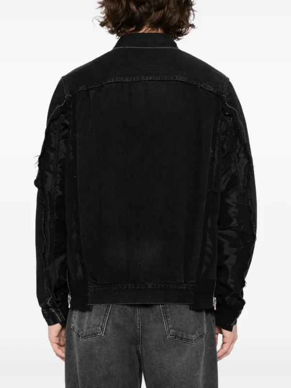 Sacai デニム ミックスメディア ツイルジャケット | ブラック