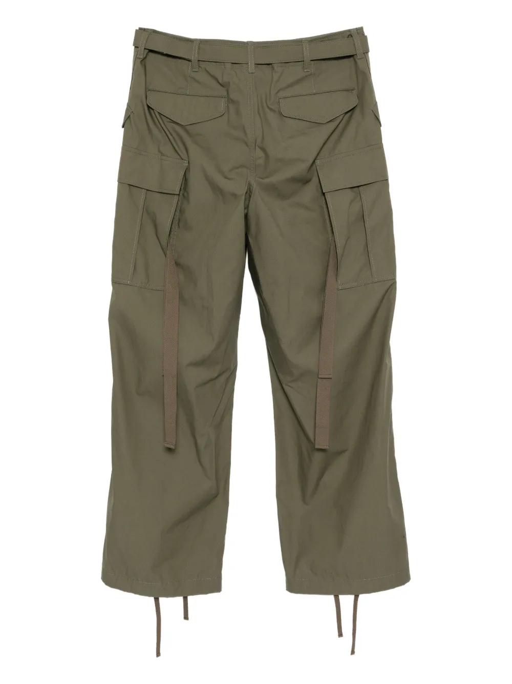 Sacai belted cargo pants - Groen