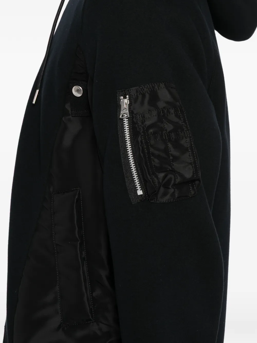 sacai Bomberjack met trekkoord Zwart