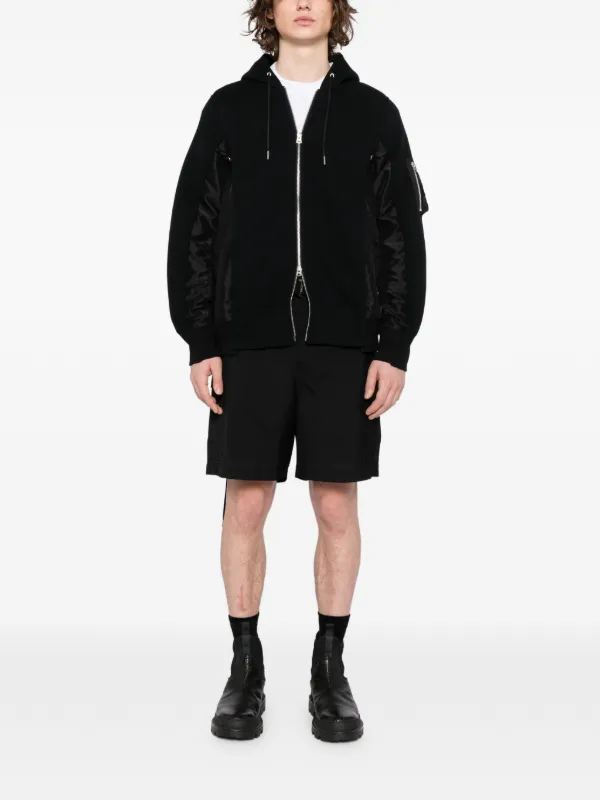Sacai フーデッドジャケット | ブラック | FARFETCH JP