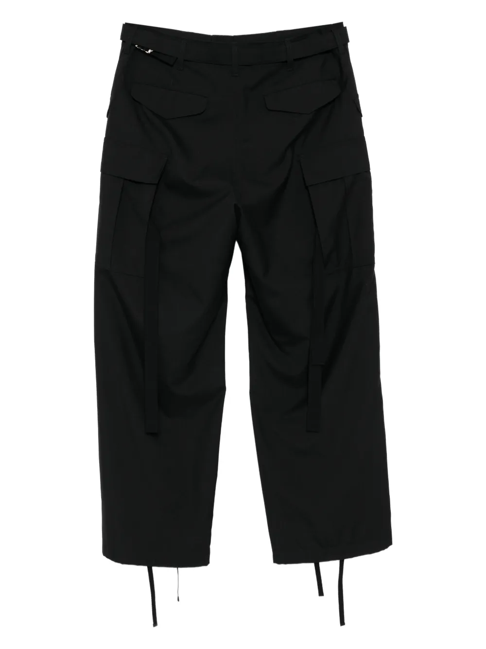 Sacai belted cargo pants - Zwart