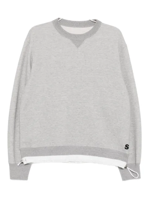 sacai logo-patched sweatshirt