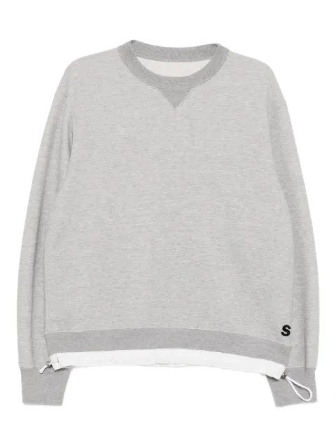 sacai logo-patched sweatshirt