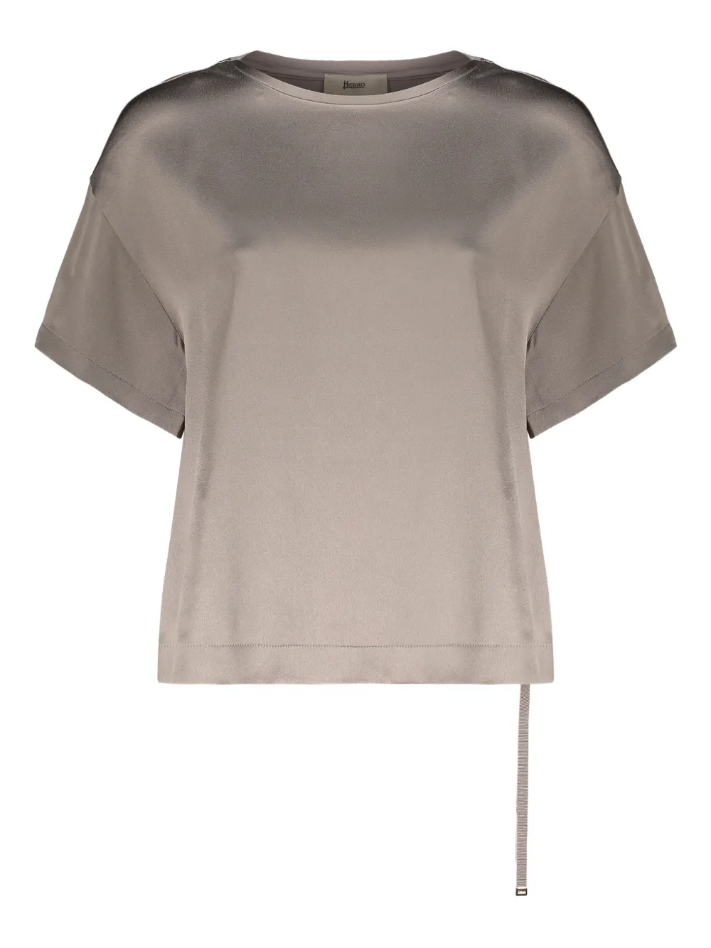Herno asymmetric short-sleeve blouse - Toni neutri