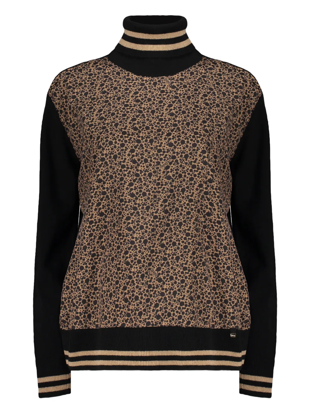 Herno printed high-neck sweater - Black