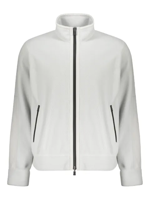 Herno zip-up raised-collar fleece sweatshirt