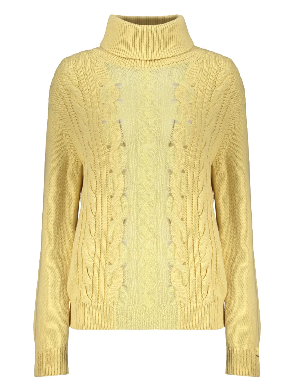 Herno high-neck cable-knit sweater - Giallo