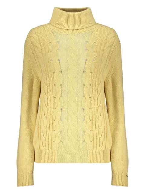 Herno high-neck cable-knit sweater