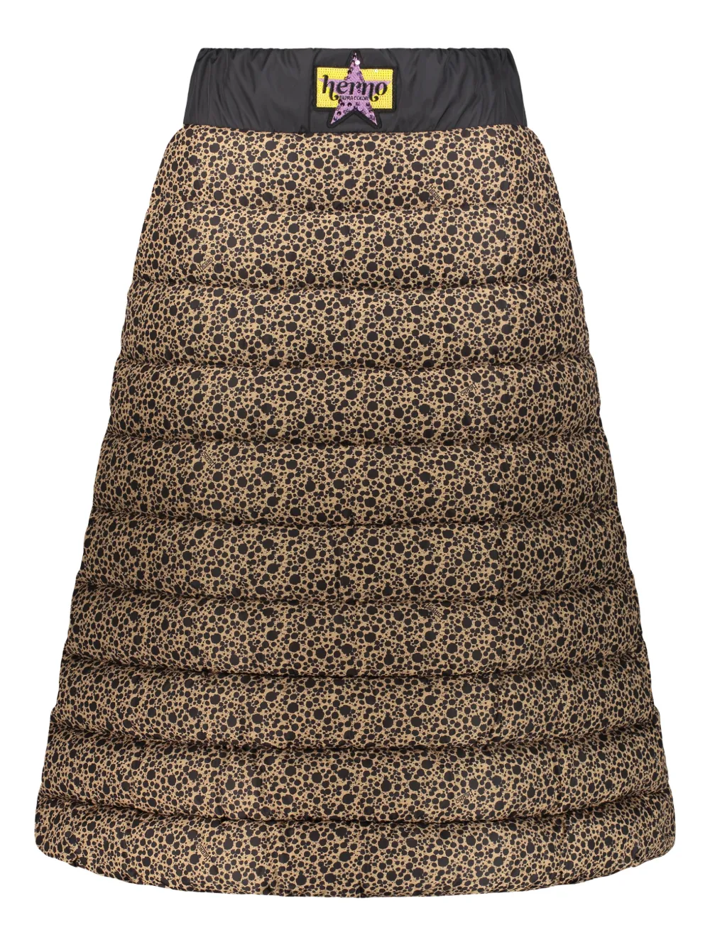 Herno padded printed skirt - Marrone