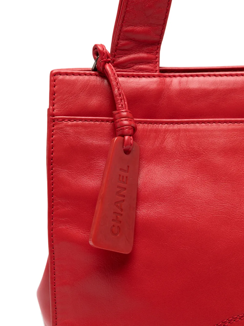 CHANEL Pre-Owned 1997-1999 Coco Mark leren schoudertas Rood