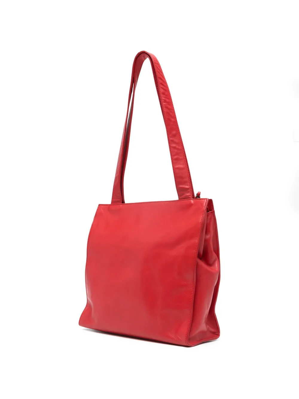 CHANEL Pre-Owned 1997-1999 Coco Mark leren schoudertas Rood