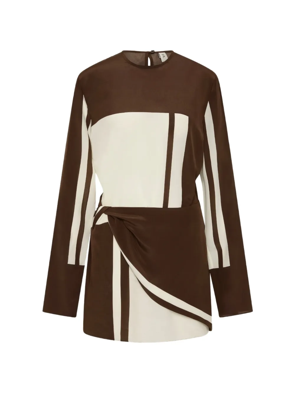 SIR. colour-block-design mini dress - Marrone