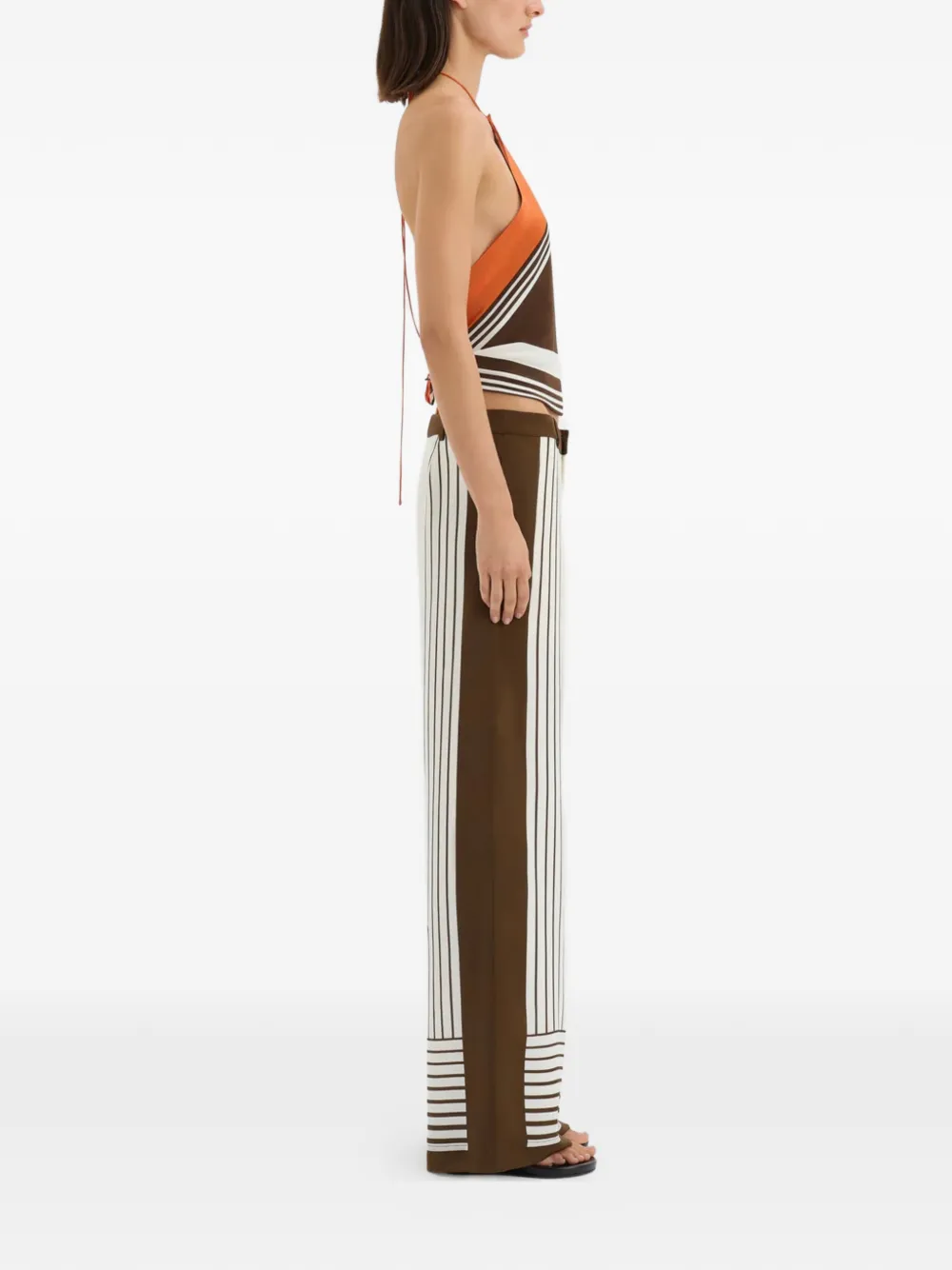  Sir. Striped-detail Trousers - Neutrals 