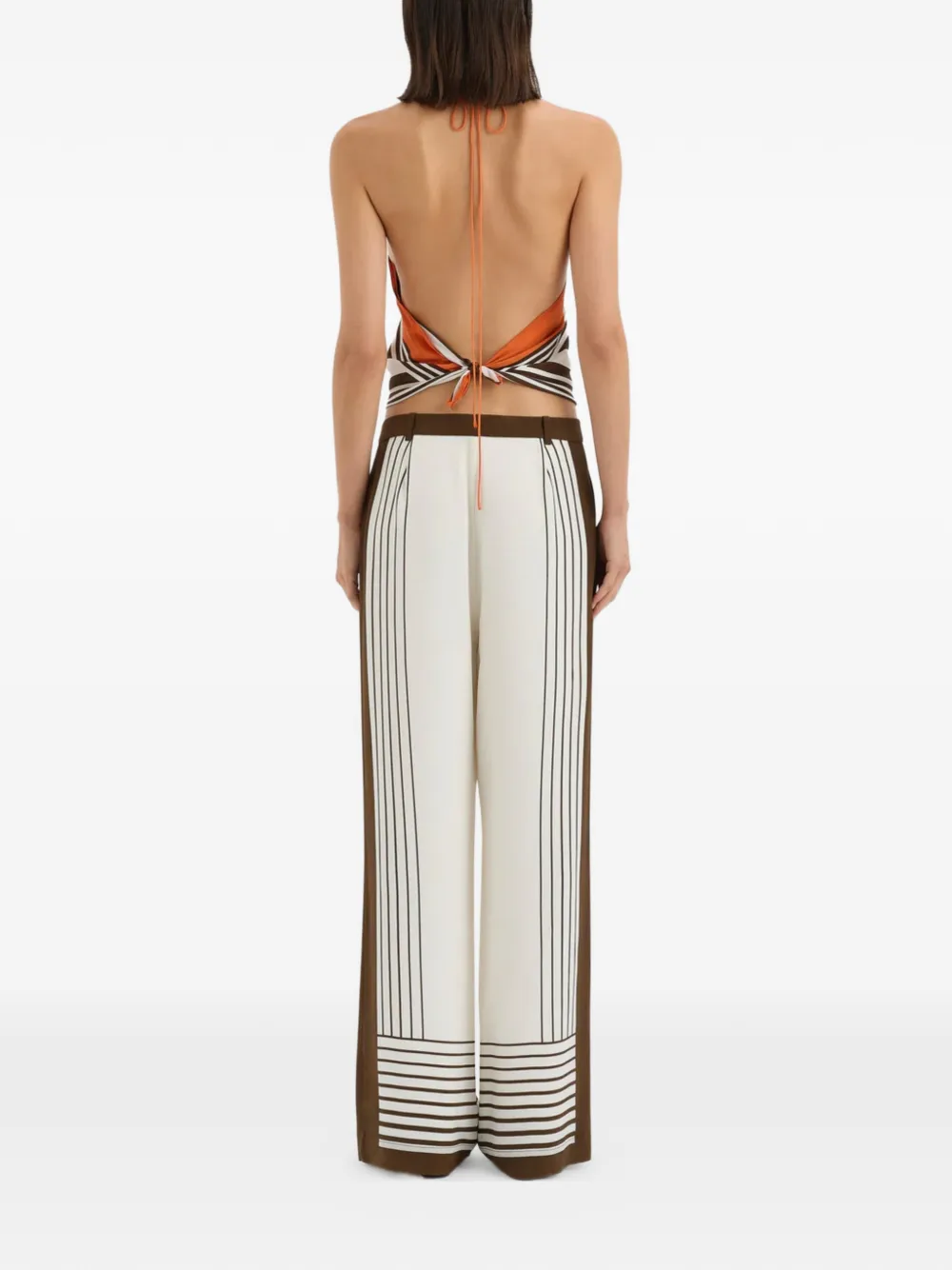 SIR. Broek met gestreept detail Beige