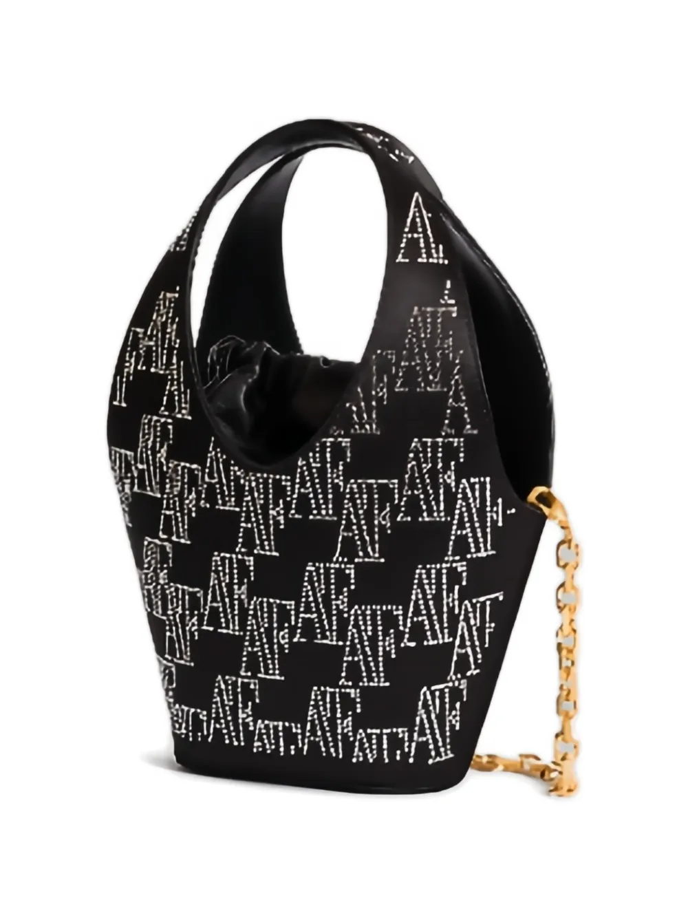  Alberta Ferretti Monogram-pattern Beaded Bag - Black 