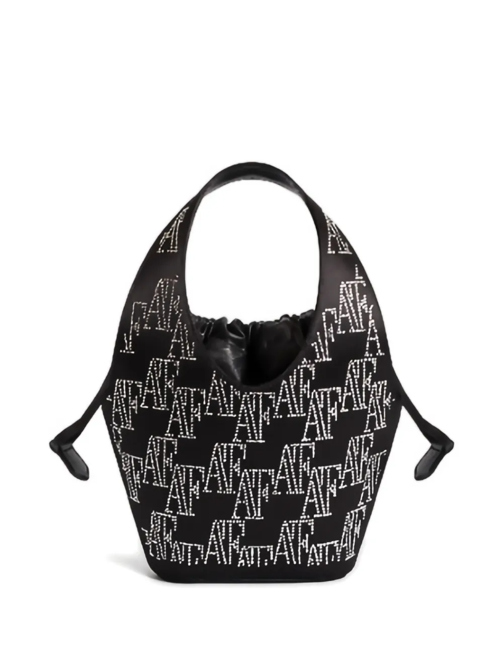 Alberta Ferretti monogram-pattern beaded bag - Nero