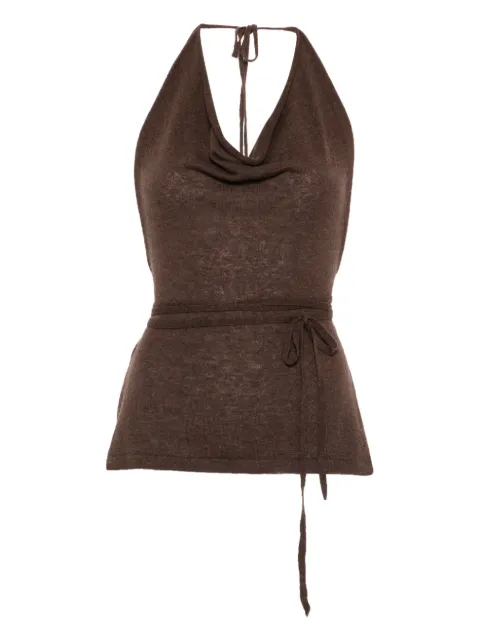 Cordera cowl-neck tie top