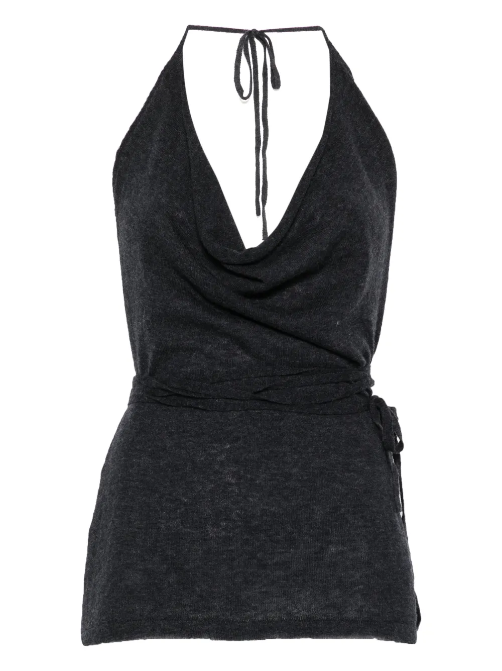 Cordera halterneck tie top - Grigio