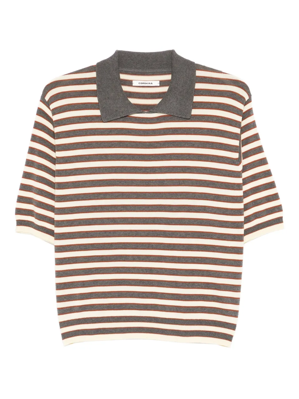 Cordera striped polo shirt - Grigio