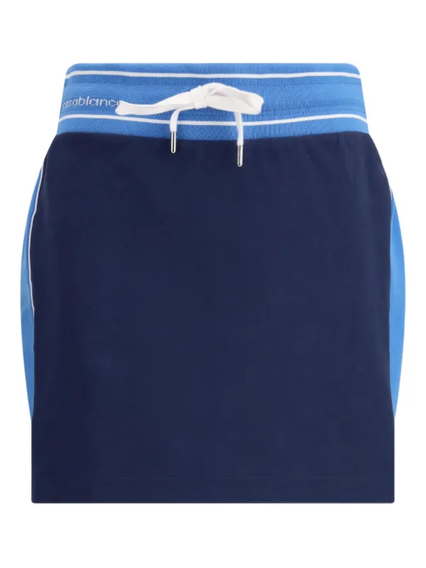 Casablanca Drawstring Mini Skirt in Blue
