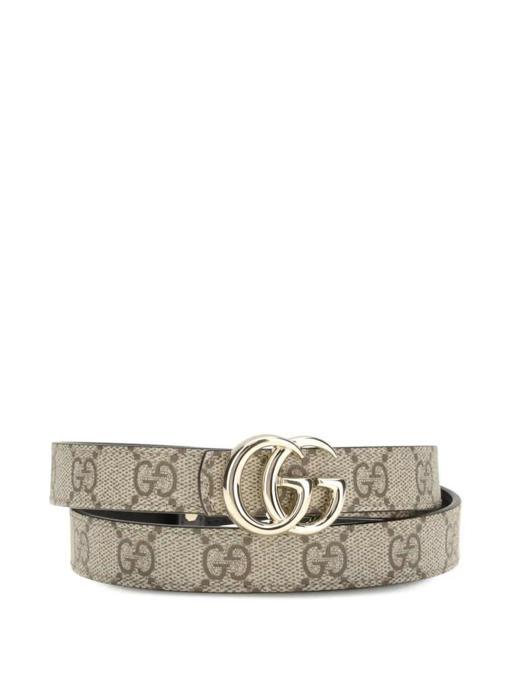 Gucci GG Supreme buckle belt - Beige