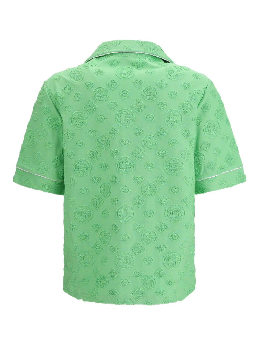 Casablanca Badstof overhemd met monogram - Groen
