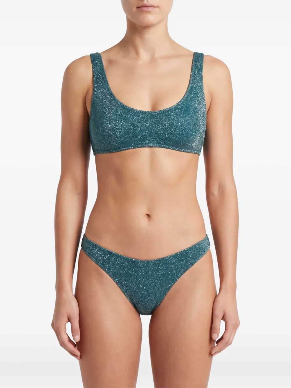 Oséree Bikini met diepe ronde hals Blauw