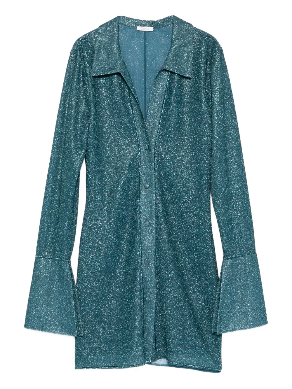 Oséree long-sleeve mini dress - Blu