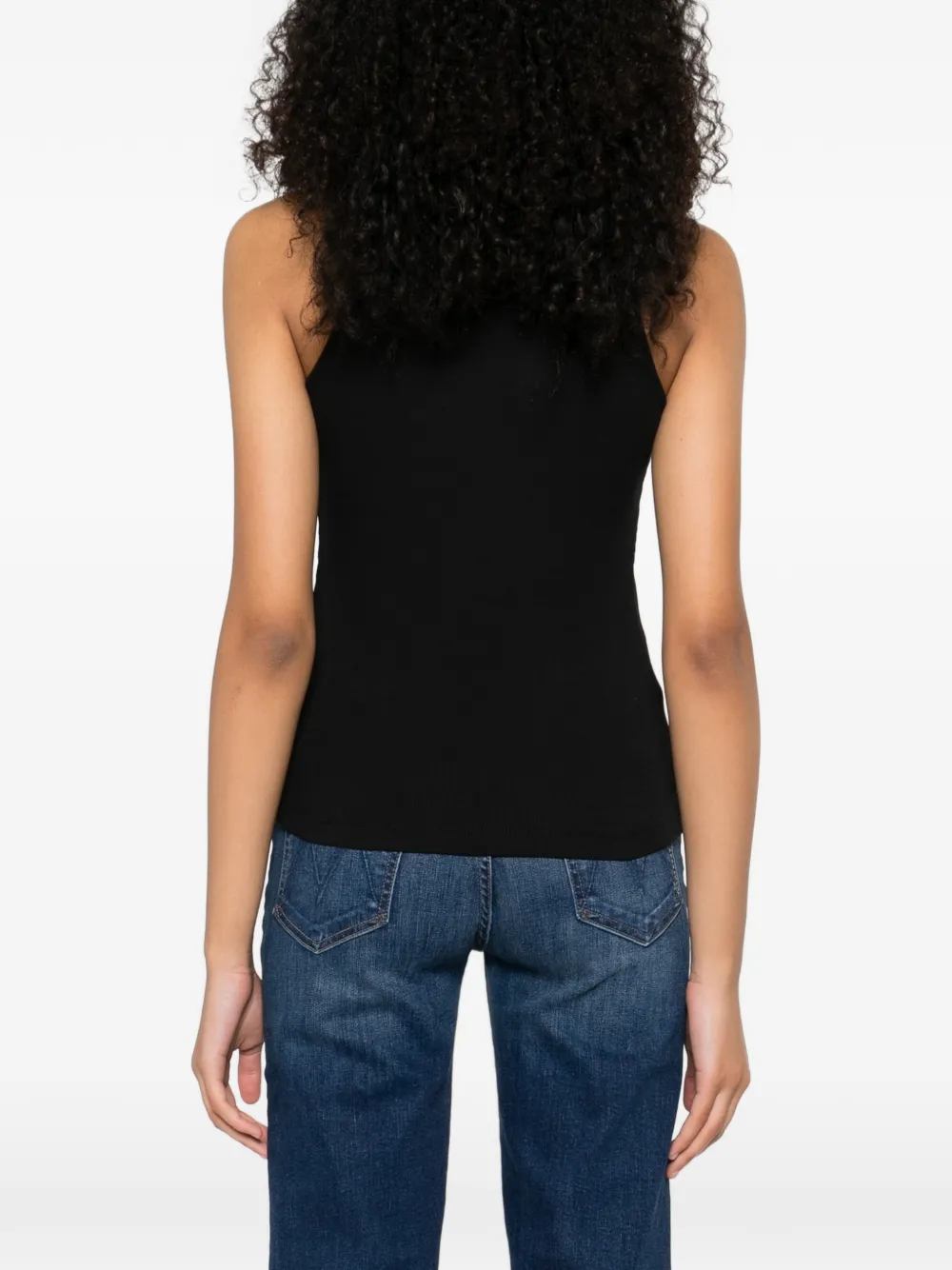 TWINSET Tanktop met bloemenpatch Zwart
