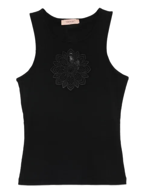 TWINSET floral-appliqué tank top