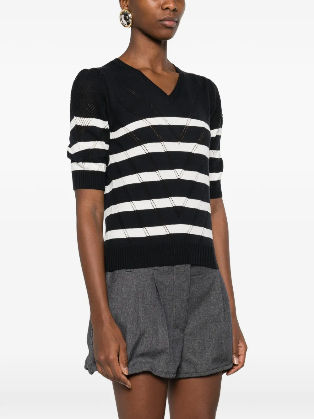 TWINSET Gestreepte top Blauw