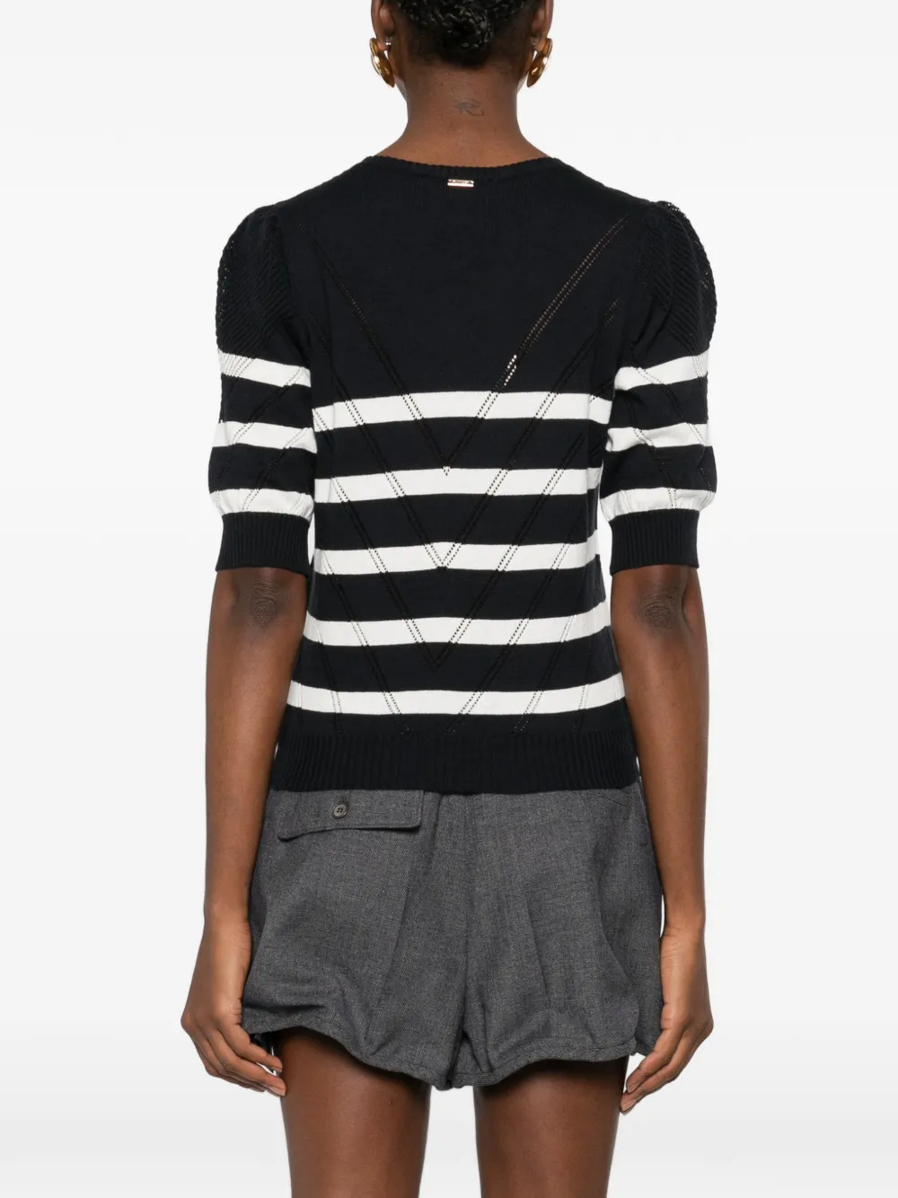 TWINSET Gestreepte top Blauw