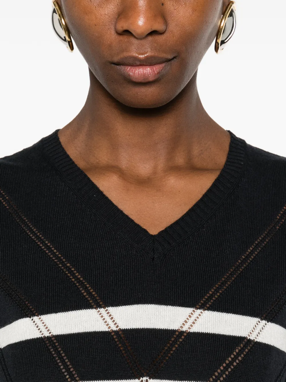 TWINSET Gestreepte top Blauw